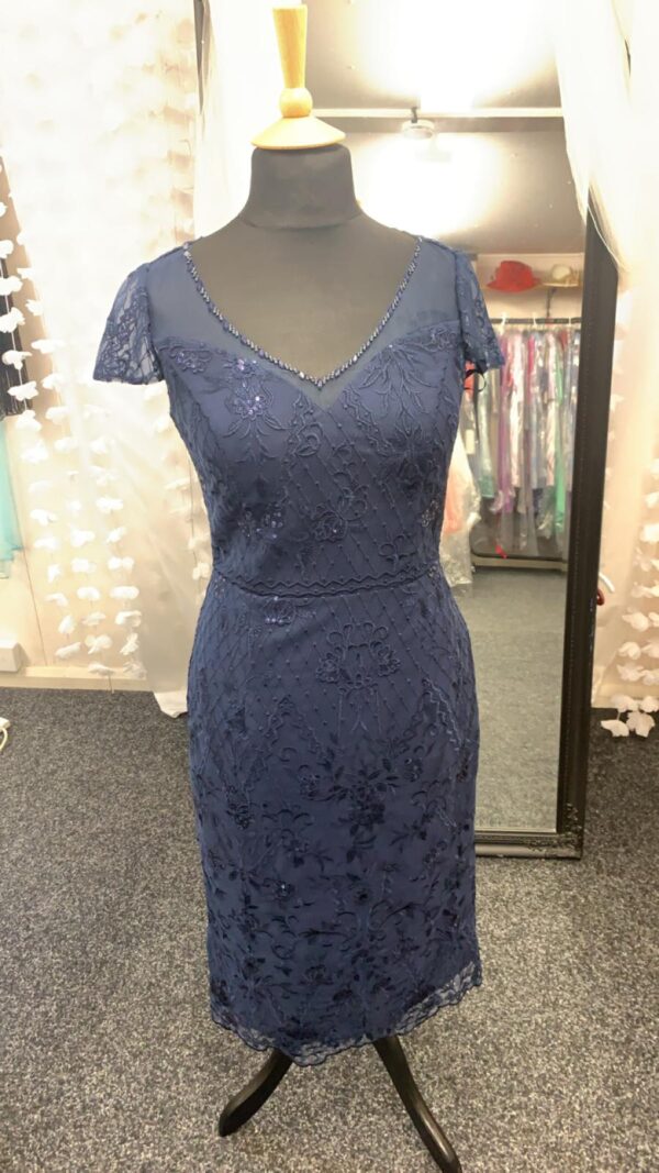 Gino Cerruit blue lace dress Mother of the Bride