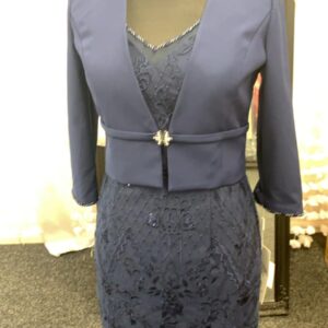 Lace Dress with blue gem detail Gino Cerruti Mother of the Bride