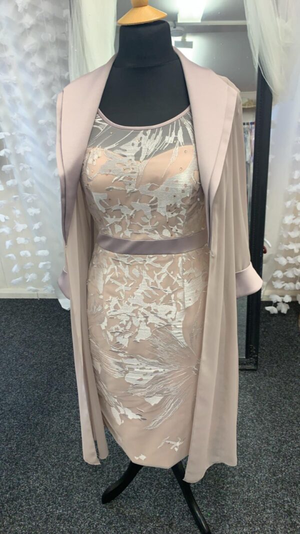 Taupe L'Atelier Jewels dress for Mother of the Bride