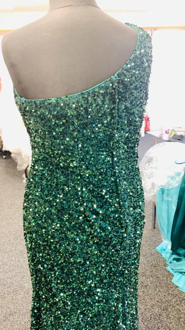 Prom Frocks dress in Forest Green with sequins